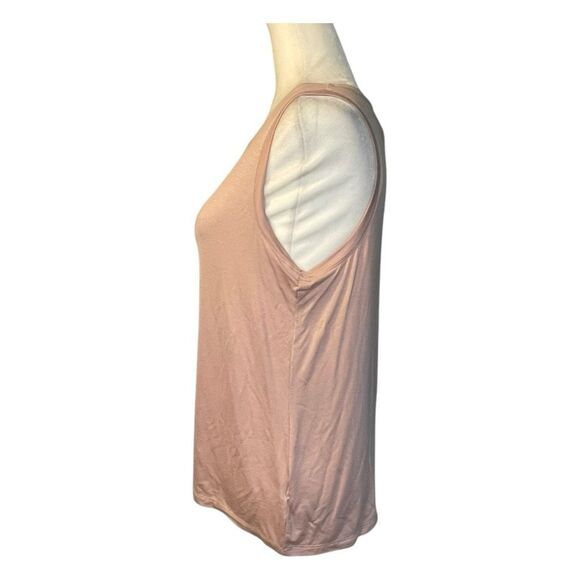 Halogen Back Keyhole Tank Top Pink Lightweight Knit Sleeveless Crewneck S - Picture 5 of 10